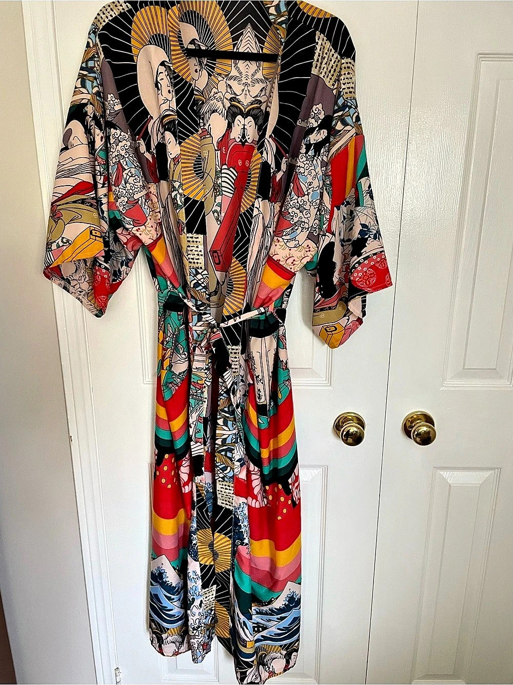 Multicolor Printed Midi robe Like New